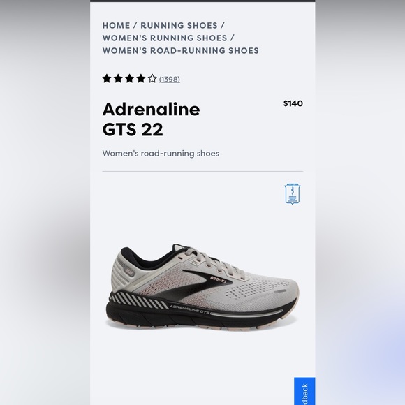 BROOKS ADRENALINE GTS 22 women's sports shoe size 9.5 good condition, - Picture 3 of 9